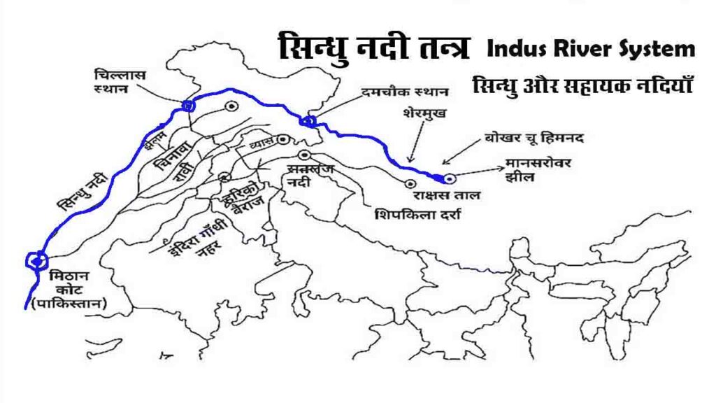 सिंधु नदी की प्रमुख सहायक नदियाँ और उपनदियाँ