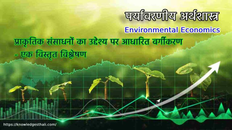 प्राकृतिक संसाधनों का उद्देश्य पर आधारित वर्गीकरण