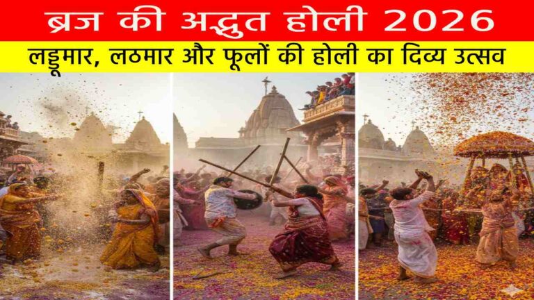लड्डूमार, लठमार और फूलों की होली का दिव्य उत्सव