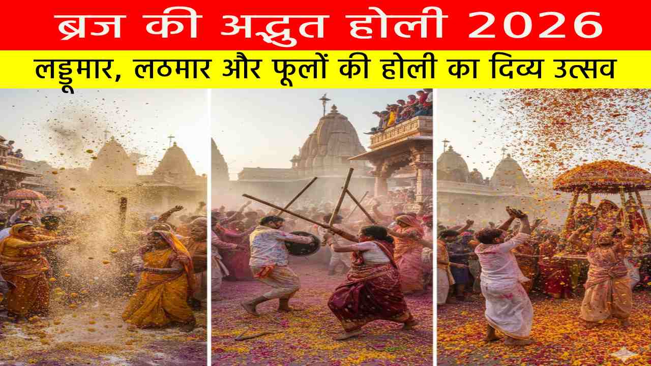 लड्डूमार, लठमार और फूलों की होली का दिव्य उत्सव