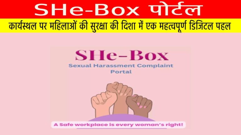 SHe-Box पोर्टल: कार्यस्थल पर महिलाओं की सुरक्षा की दिशा में एक महत्वपूर्ण डिजिटल पहल