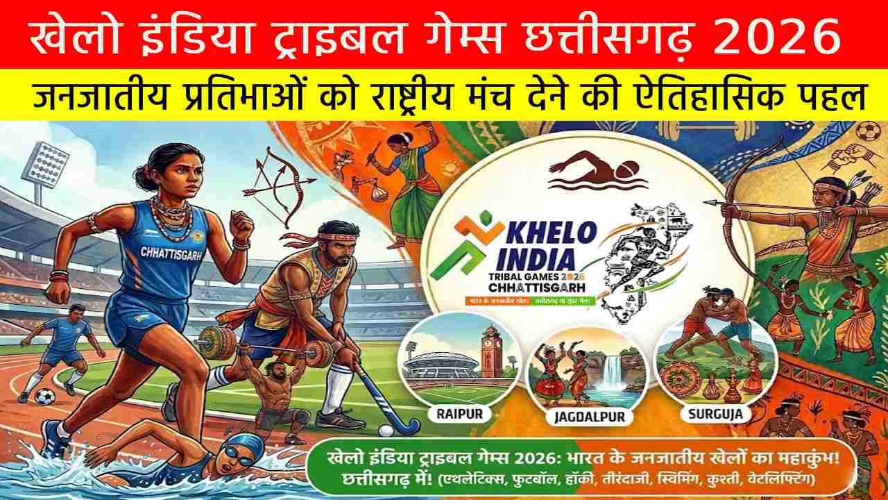 Source of Knowledge खेलो इंडिया ट्राइबल गेम्स छत्तीसगढ़ 2026: जनजातीय प्रतिभाओं को राष्ट्रीय मंच देने की ऐतिहासिक पहल