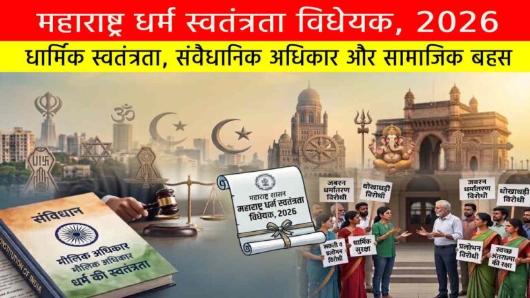 महाराष्ट्र धर्म स्वतंत्रता विधेयक, 2026: धार्मिक स्वतंत्रता, संवैधानिक अधिकार और सामाजिक बहस